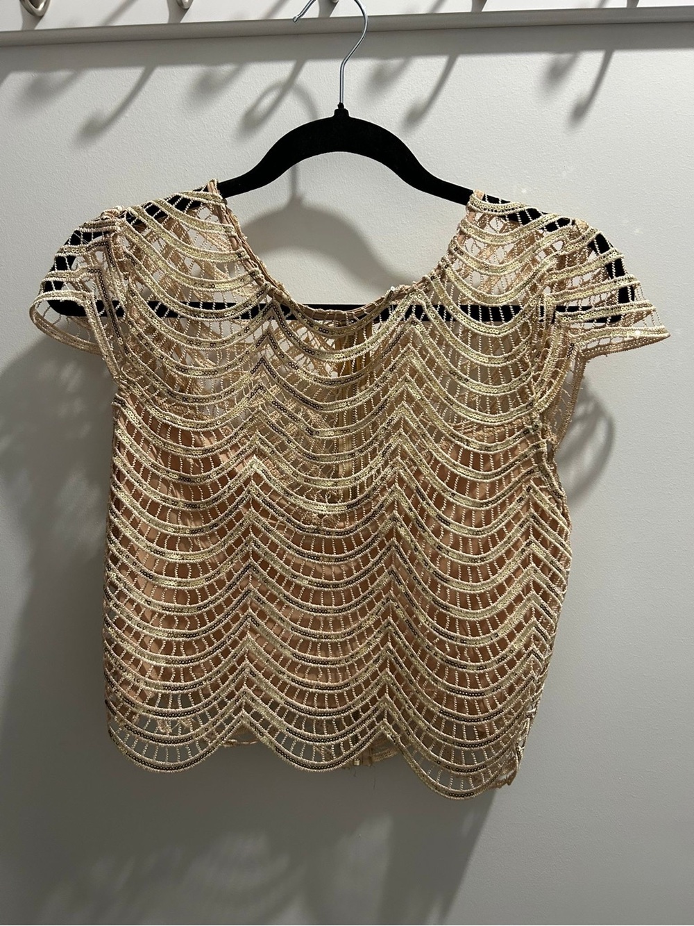 Honey tan crochet crop top size M